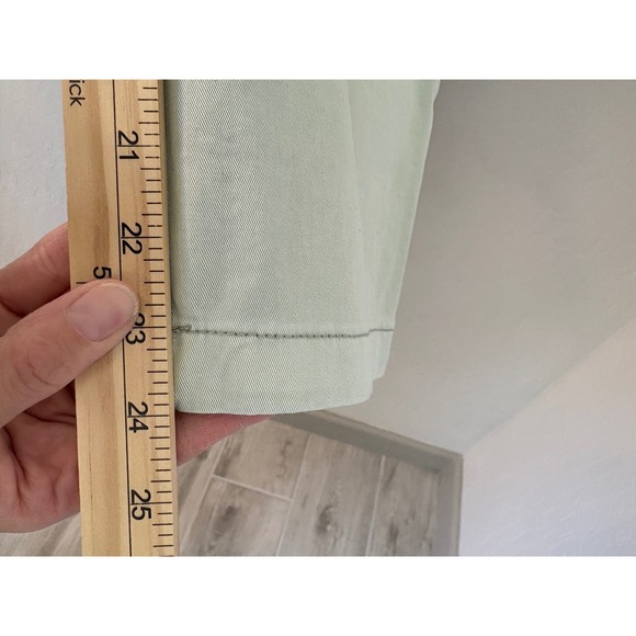 by Anthropologie Chino Crop Pants Slim Fit Casual Light Green Size 28 - Picture 5 of 7